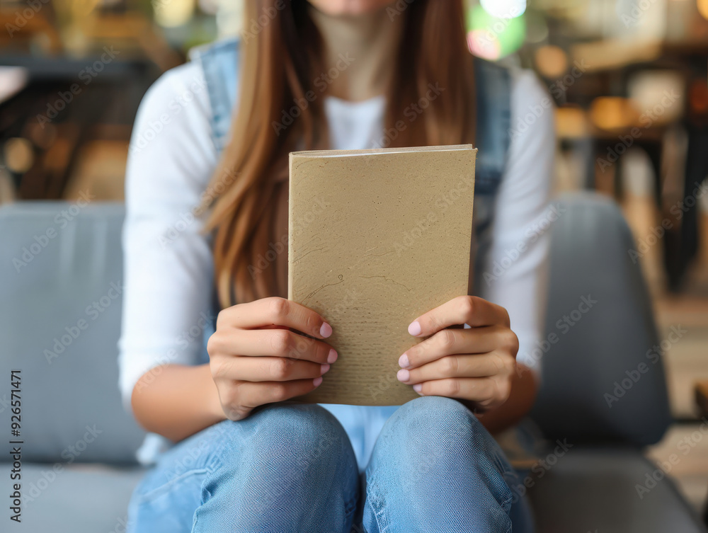 A woman holds a blank notebook while sitting in a casual workspace, representing concepts of creativity, note-taking, and the organization of ideas.
A woman holds a blank notebook while sitting in a casual workspace, representing concepts of creativity, note-taking, and the organization of ideas.