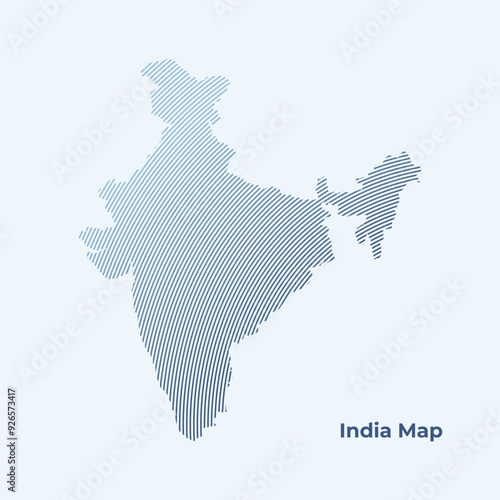 India map dotted vector illustration. India map halftone background.