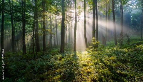 Forest with Sunbeams