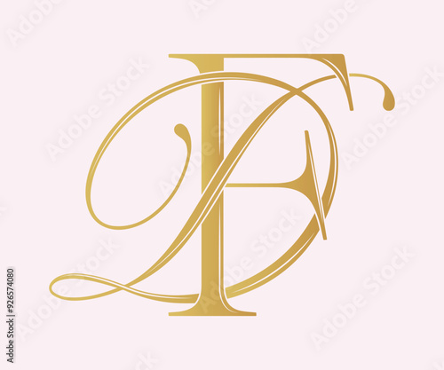 DF,FD, logo DF, Letter DF,monogram DF, vector, logo, Wedding Monogram Initials, Wedding Logo, Wedding Monogram,Logo Design photo