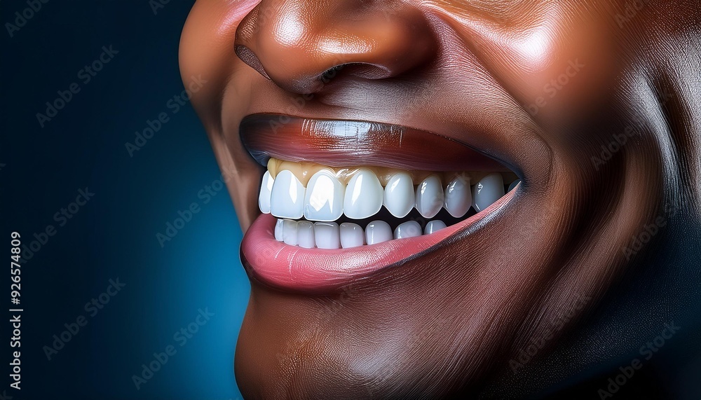 Fototapeta premium All-on-4 dental implants are a treatment for people who have lost all their teeth and have jawbone issues. It involves placing four implants into the jawbone to support a full set of dentures.