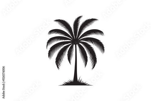 Palm tree silhouette vector illustration