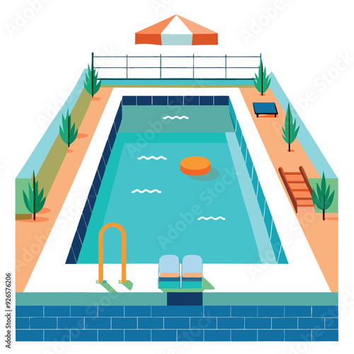 Refreshing Pool Vector Design Illustration