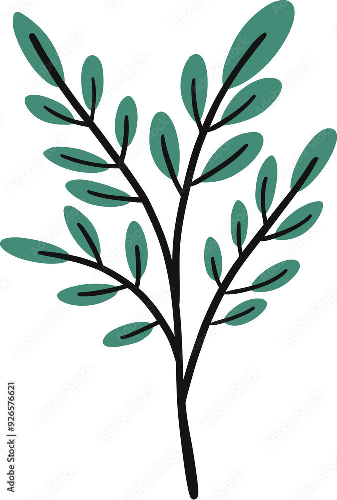 Simplicity floral freehand drawing flat design. Simplicity floral freehand drawing flat design.