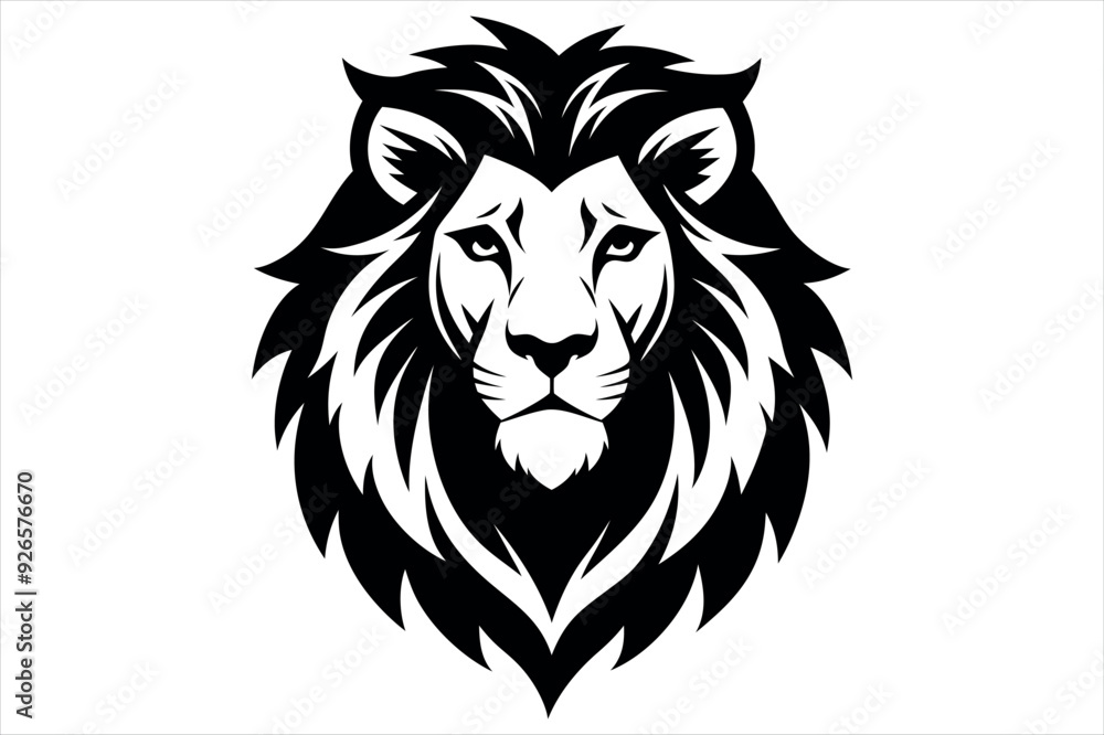 Fototapeta premium Lion Head logo icon, lion face vector Illustration, on an isolated Background