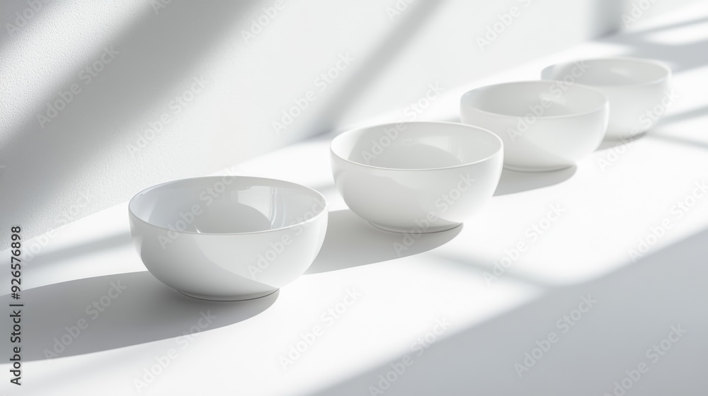 White porcelain tableware artistically placed on a clean, minimalist background with gentle shadows and reflections. Elegance and simplicity meet in perfect harmony. White porcelain tableware artistically placed on a clean, minimalist background with gentle shadows and reflections. Elegance and simplicity meet in perfect harmony.