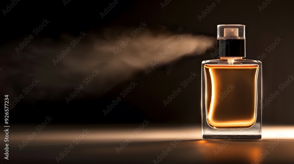 perfume bottle on black perfume bottle on black