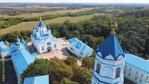 The aerial video of Korennaya Pustyn, a monastery in Kursk Region of Russia, a famous Christian Orthodox shrine and temple.
 photo