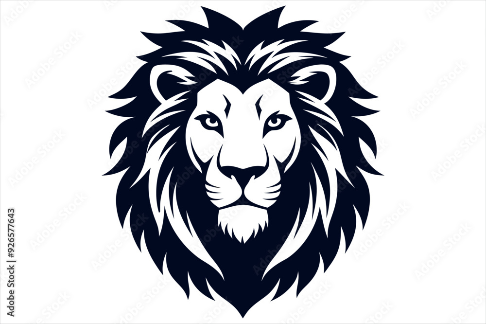 Fototapeta premium Lion Head logo icon, lion face vector Illustration, on an isolated Background
