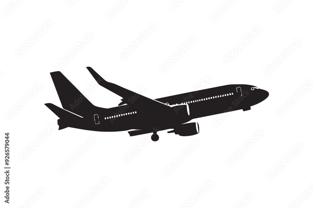 Plane silhouette vector illustration Plane silhouette vector illustration