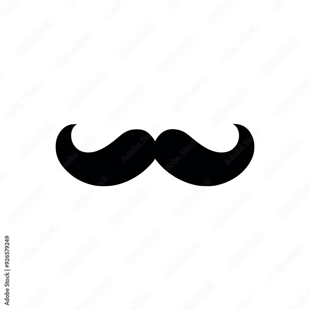 Moustache icon on white background. Vector illustration Moustache icon on white background. Vector illustration