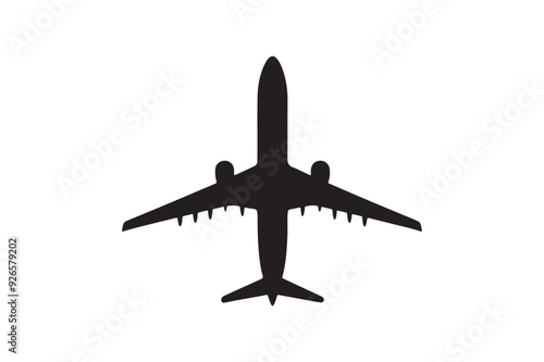 Plane silhouette vector illustration