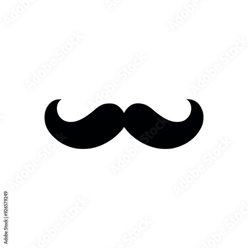 Moustache icon on white background. Vector illustration