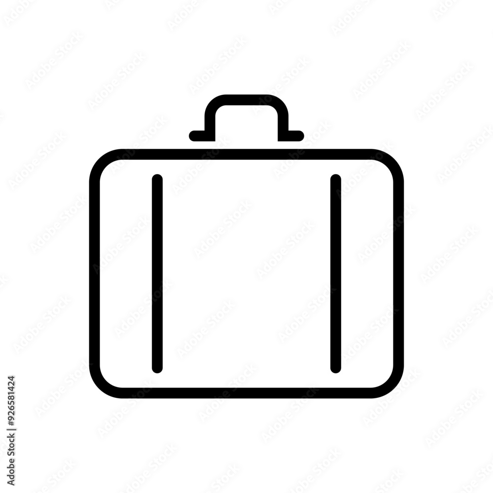Briefcase icon in thin line style vector illustration graphic design Briefcase icon in thin line style vector illustration graphic design