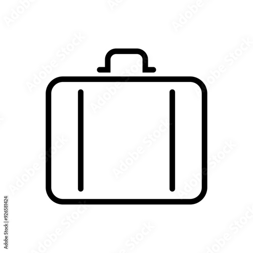 Briefcase icon in thin line style vector illustration graphic design