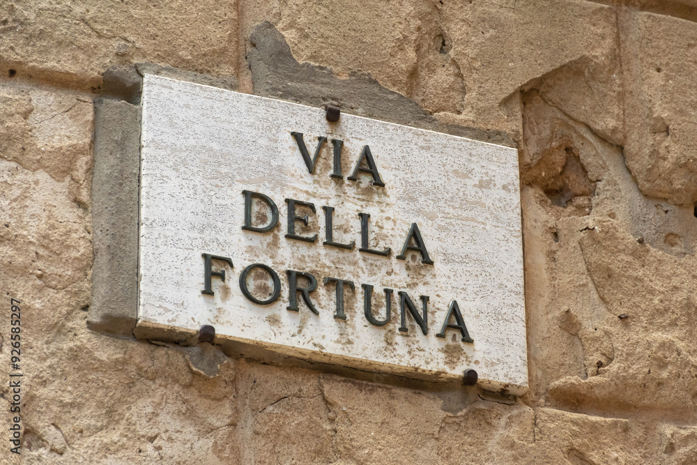 Fototapeta premium Toponomastica - Cartello - Targa