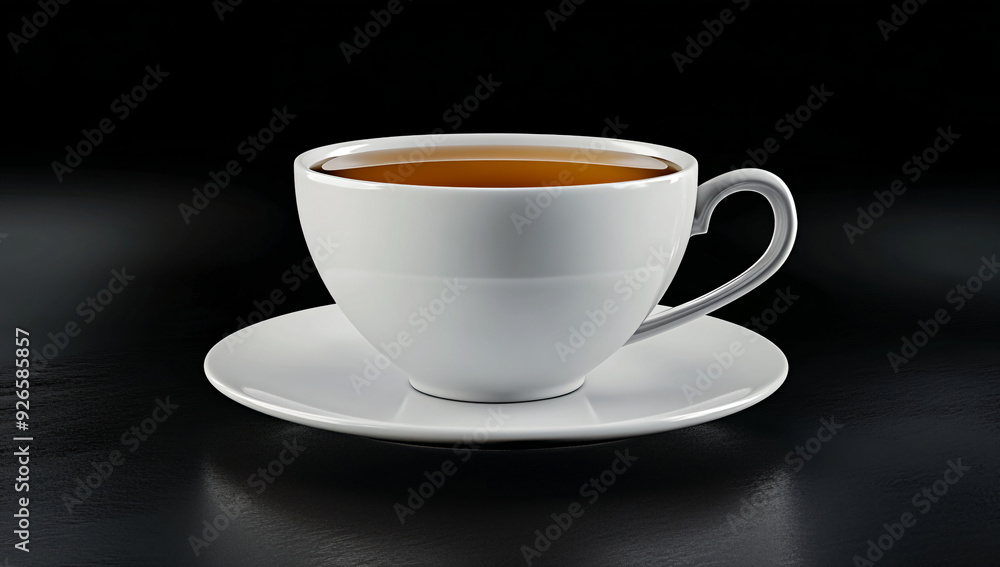 Cup of Tea on Black Background. Cup of Tea on Black Background.