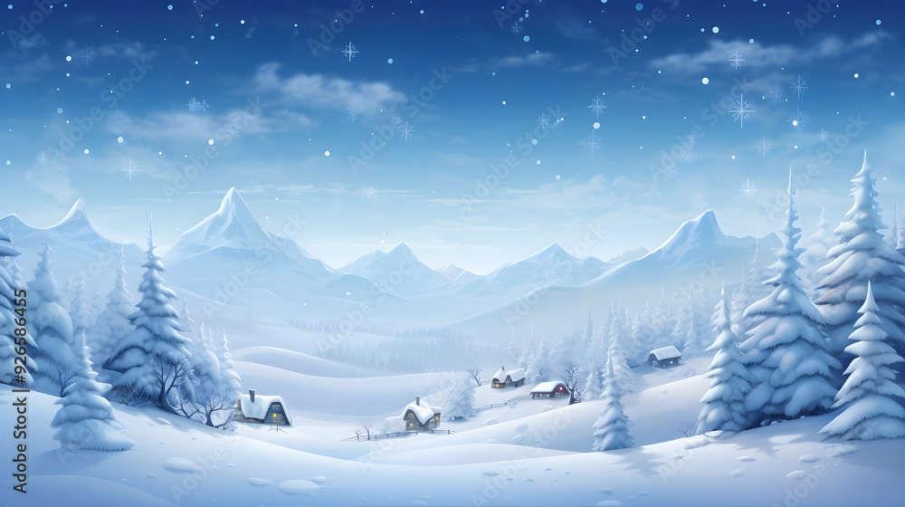 Wonderful Christmas Winter Scenery AI Artwork Wonderful Christmas Winter Scenery AI Artwork