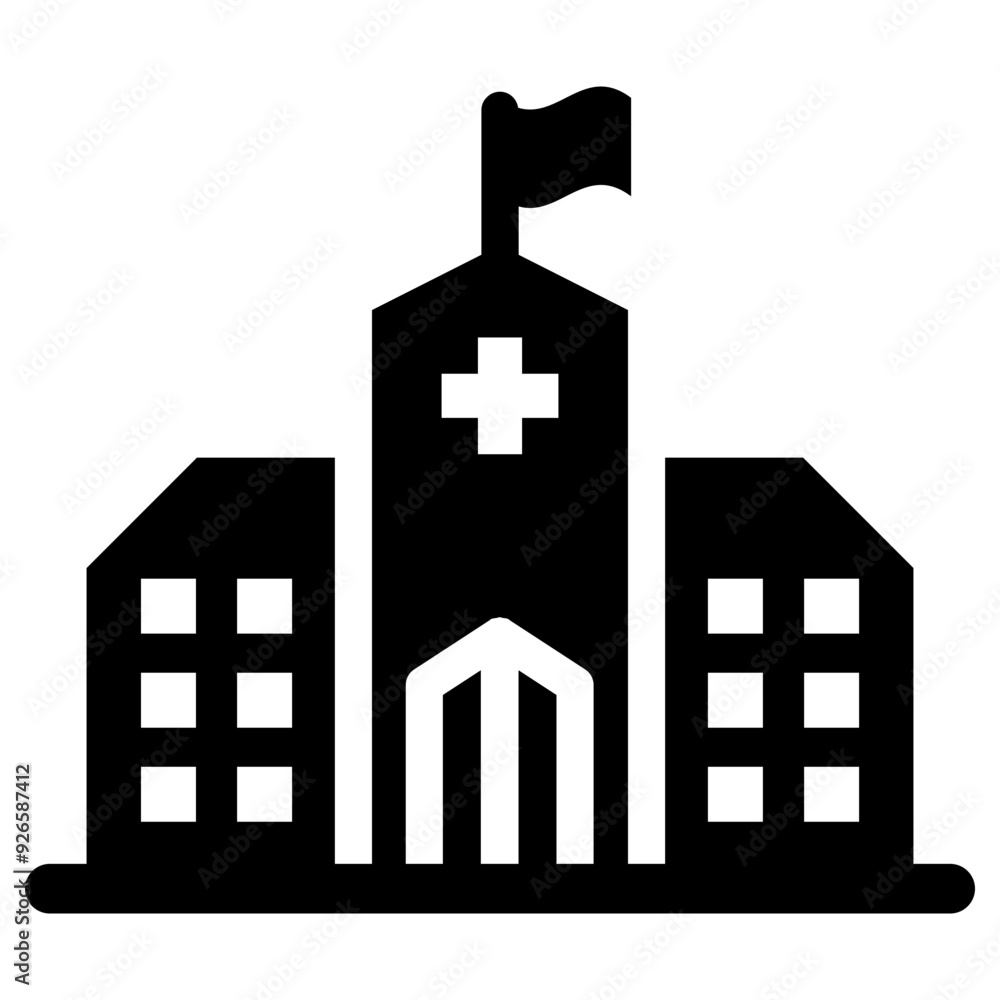 Hospital icon vector illustration graphic design Hospital icon vector illustration graphic design