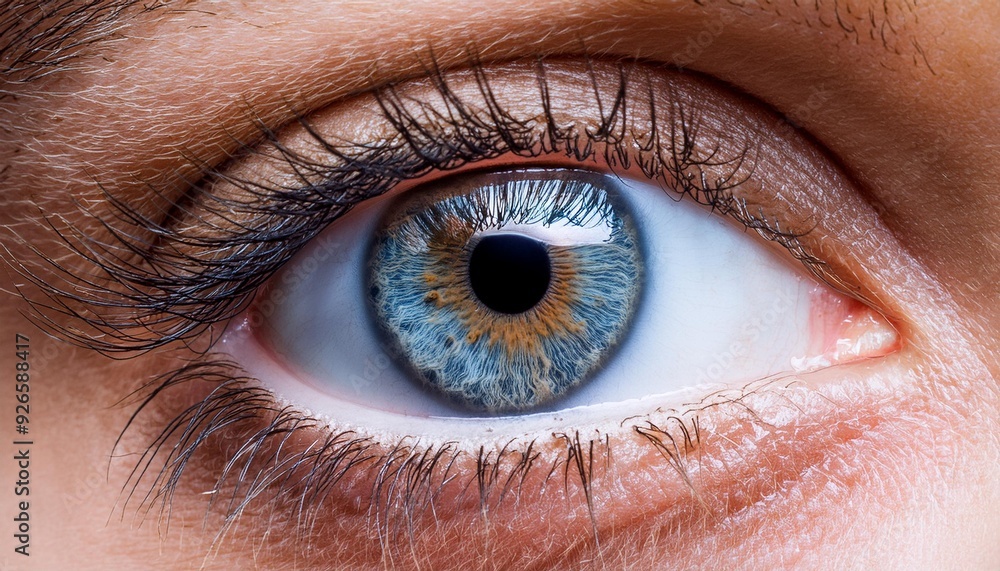 Fototapeta premium Human closeup vision iris macro eye eyeball