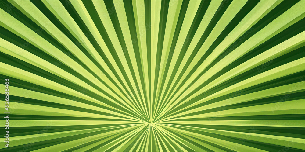 Obraz premium Abstract Green Geometric Background with Radiating Lines in a Retro Style Design