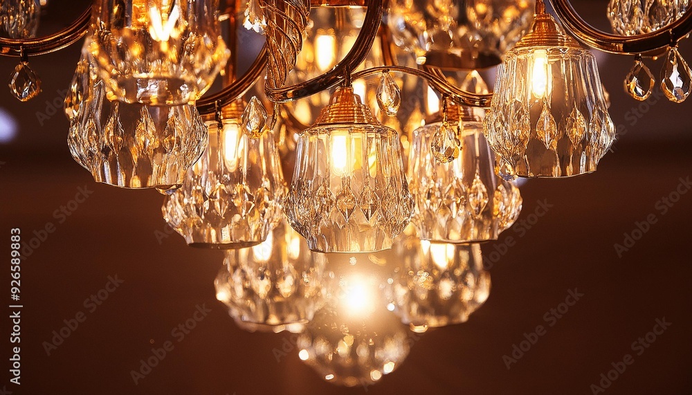 Luxury design detail closeup chandelier decorative light lamp elegant glass crystal background retro Luxury design detail closeup chandelier decorative light lamp elegant glass crystal background retro