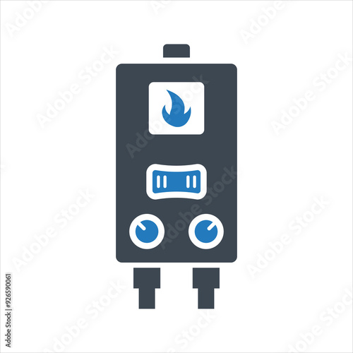 Gas boiler icon. Home heating system icon