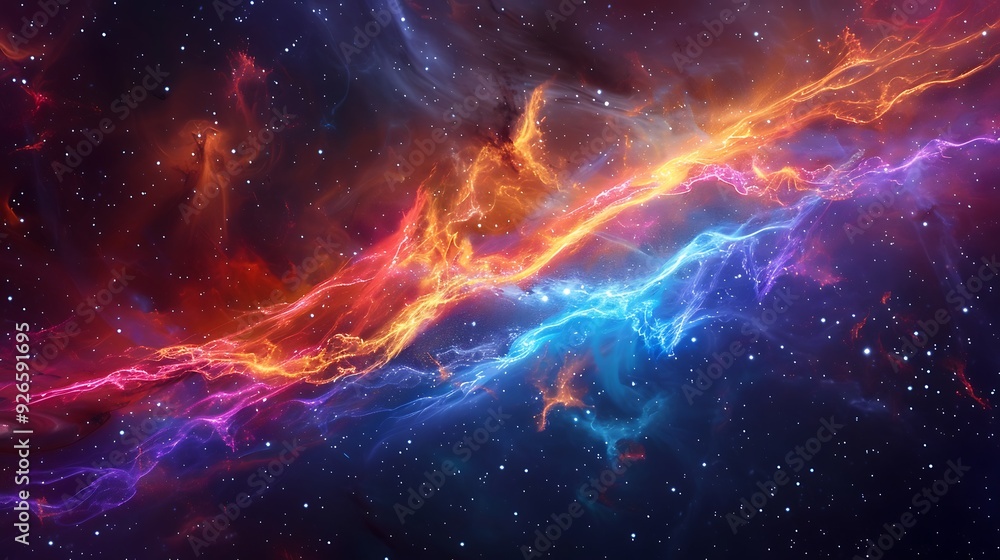 The aftermath of a supernova explosion, with colorful gas clouds and debris expanding into space, seen from an interstellar probe, brilliant and vibrant colors, The aftermath of a supernova explosion, with colorful gas clouds and debris expanding into space, seen from an interstellar probe, brilliant and vibrant colors,