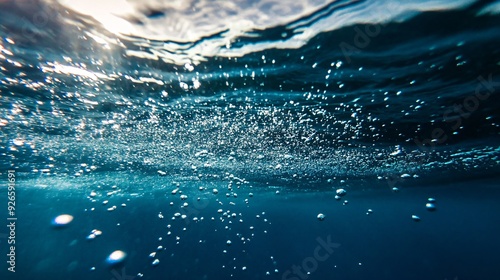 water splash on blue