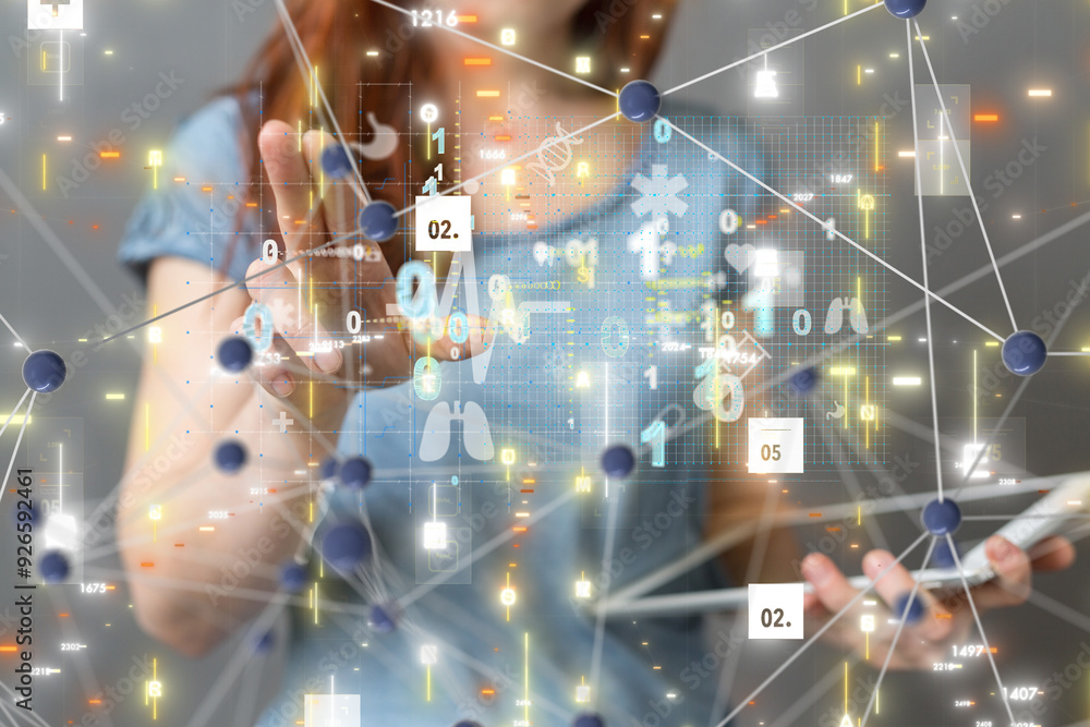 digital medical futuristic interface 3D rendering digital medical futuristic interface 3D rendering