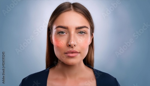 Rosacea causes red, irritated skin, especially on the cheeks and nose. It can be treated with laser therapy, which reduces redness and improves skin texture.