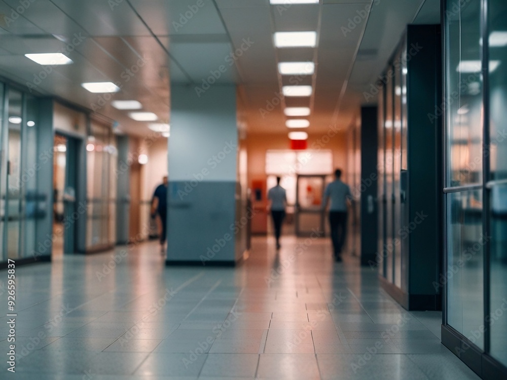 abstract defocused blurred technology space background, empty business corridor or shopping mall. Medical and hospital corridor defocused background with modern laboratory (clinic) abstract defocused blurred technology space background, empty business corridor or shopping mall. Medical and hospital corridor defocused background with modern laboratory (clinic)