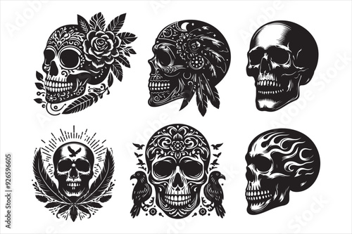 Skull vector silhouette