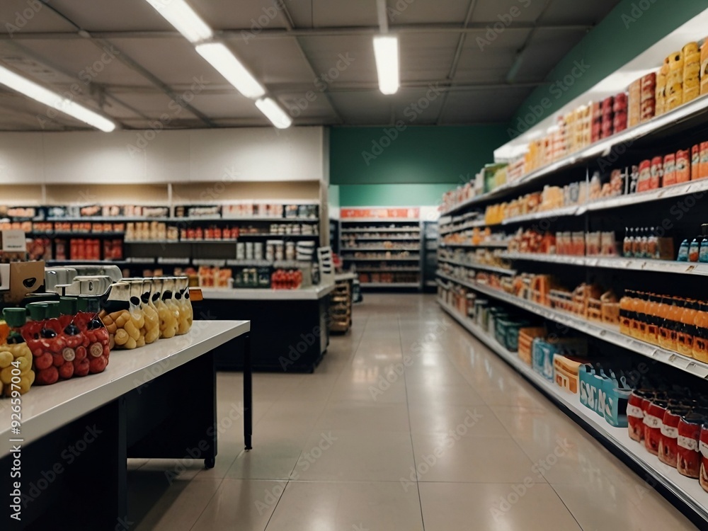 abstract blur shelf in minimart and supermarket abstract blur shelf in minimart and supermarket