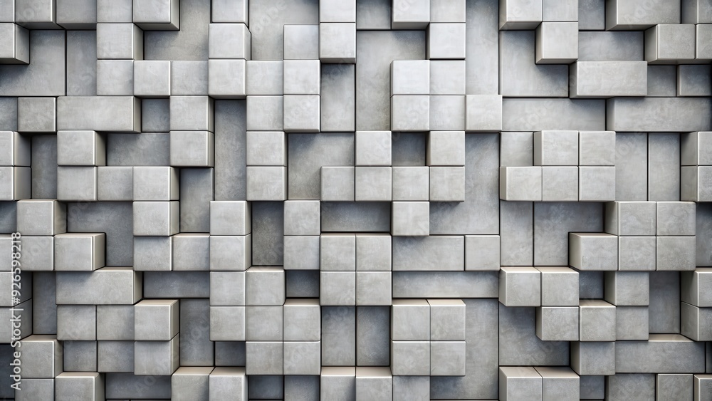 Abstract background of interlocking grey blocks, abstract, background, texture, design, geometric, pattern Abstract background of interlocking grey blocks, abstract, background, texture, design, geometric, pattern