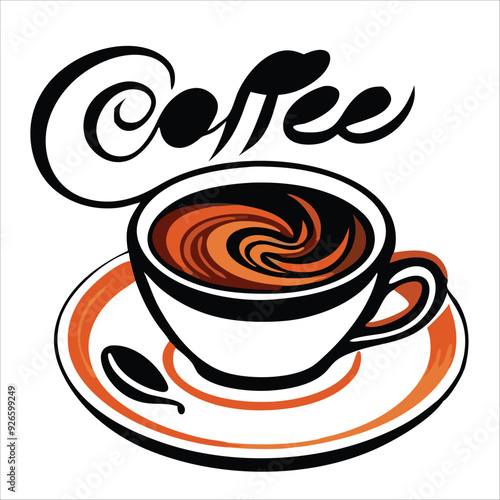 Coffee vector for logo, template, restaurant menu and so on