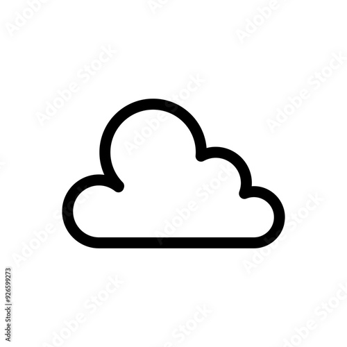 Cloud icon in thin line style vector illustration graphic design