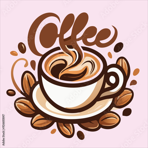 Coffee vector for logo, template, restaurant menu and so on