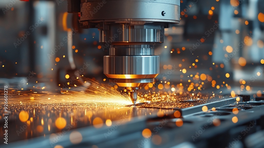 Precision machining. Technological advancement concept Precision machining. Technological advancement concept