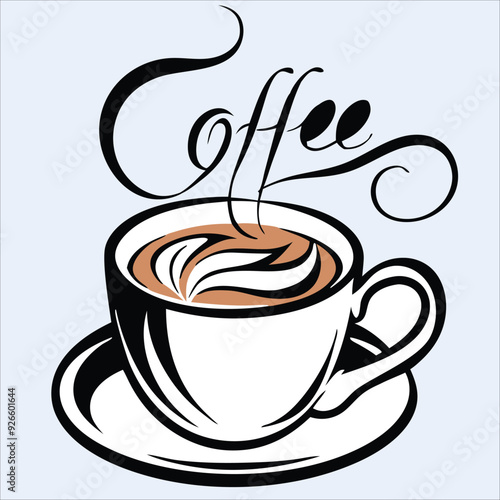 Coffee vector for logo, template, restaurant menu and so on