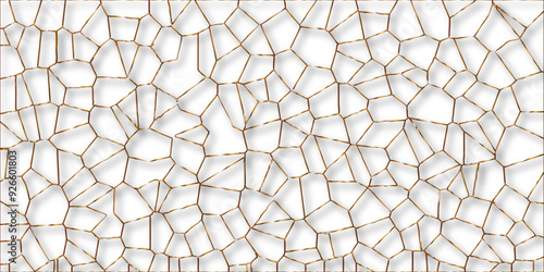 Abstract golden hexagon graphic ornament. arabian Stylish Seamless pattern on white background. Creative design. Design for book, notebook and calendar covers. high quality textile design, vector .	
