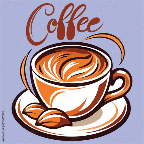 Coffee vector for logo, template, restaurant menu and so on