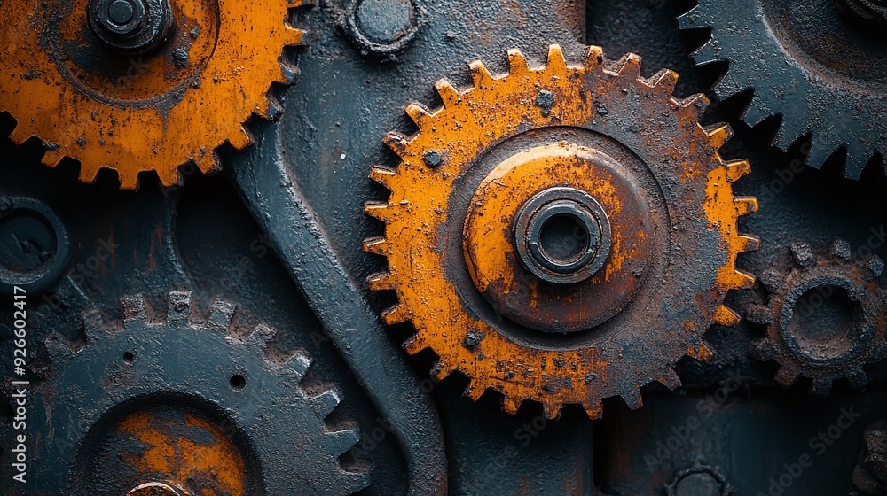 Precision in Motion. Industrial Revolution concept Precision in Motion. Industrial Revolution concept