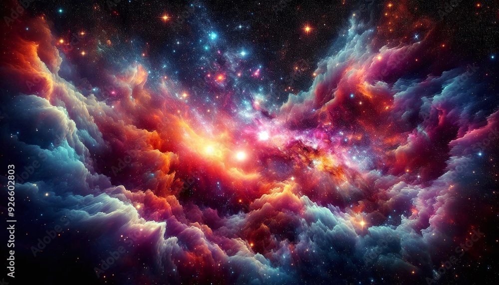Naklejka premium colorful cosmic nebula