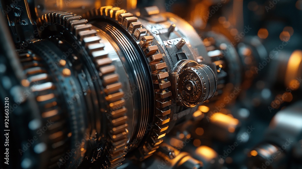 Mechanical Fusion. Industrial technology concept Mechanical Fusion. Industrial technology concept