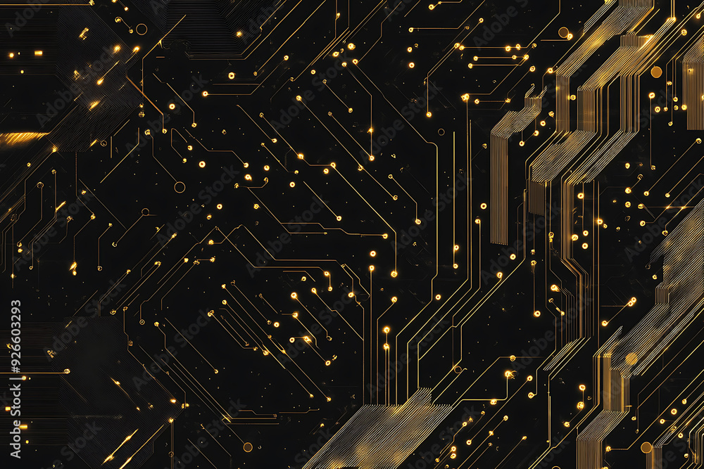 A modern abstract design with gold lines and dots symbolizing network science and technology on a high-tech dark background, perfect for templates, web design, and presentations.
A modern abstract design with gold lines and dots symbolizing network science and technology on a high-tech dark background, perfect for templates, web design, and presentations.