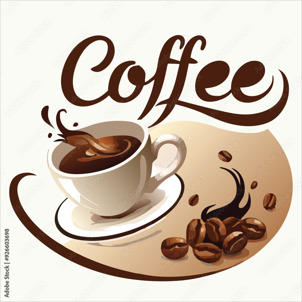 Obraz premium Coffee vector for logo, template, restaurant menu and so on