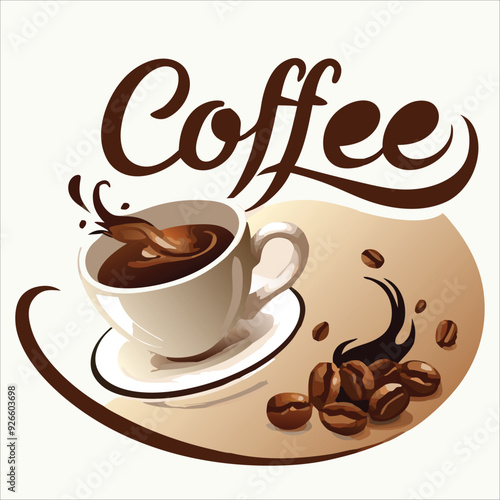 Coffee vector for logo, template, restaurant menu and so on