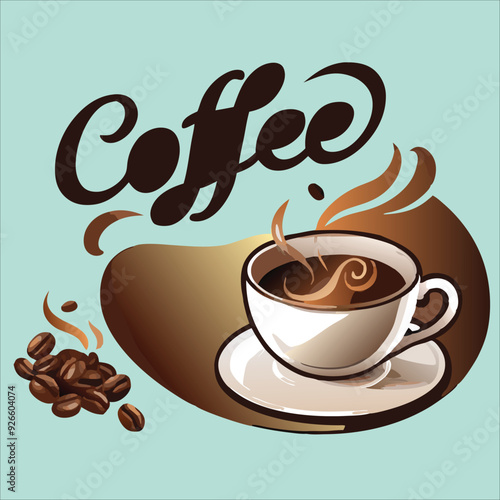 Coffee vector for logo, template, restaurant menu and so on