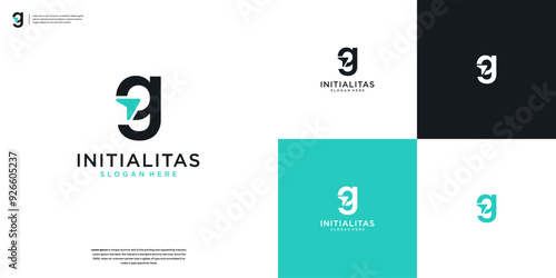 logo letter G and arrow with unique logo designs inspiration